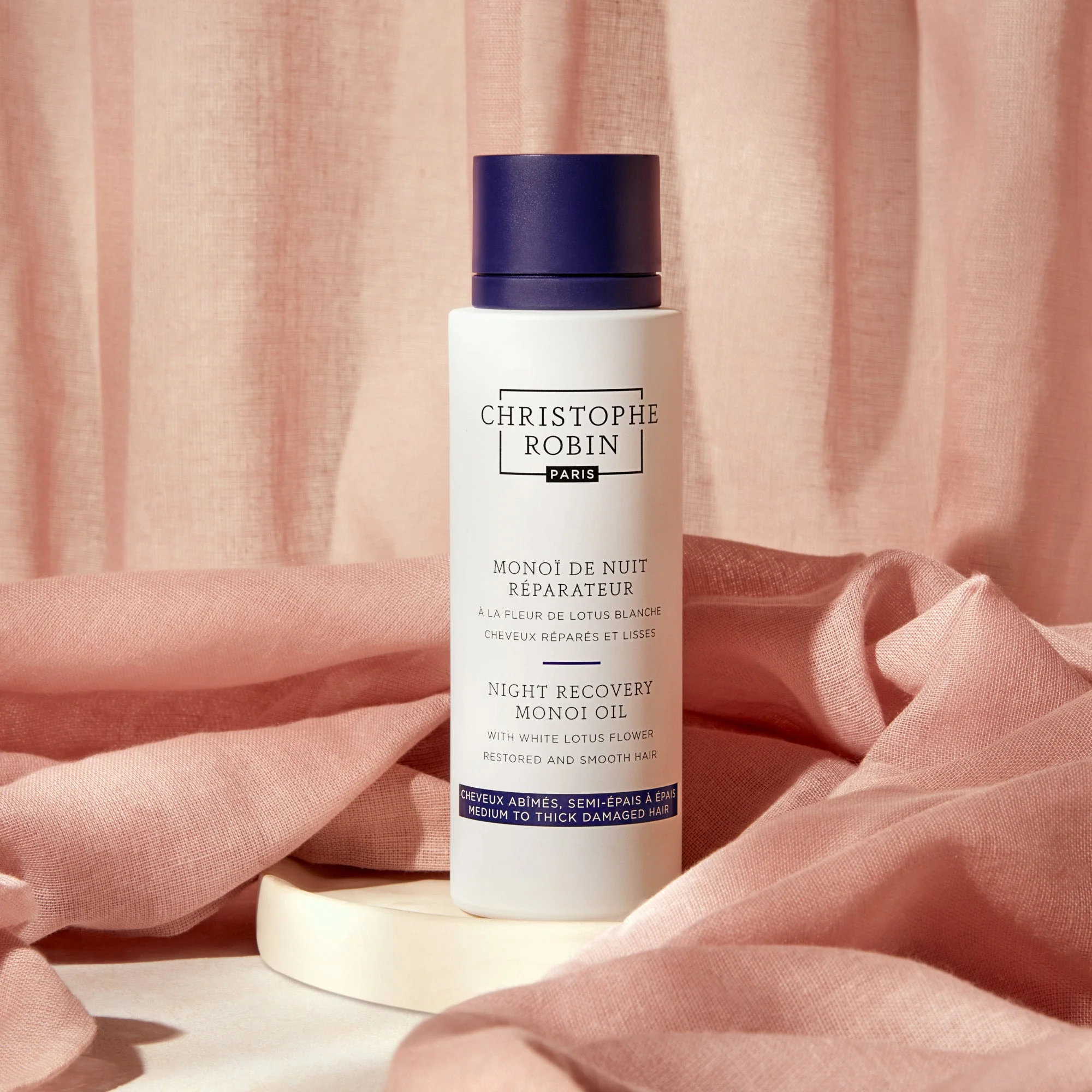 Christophe Robin Night Recovery Monoï Oil With White Lotus Flower 150ml - Image 3