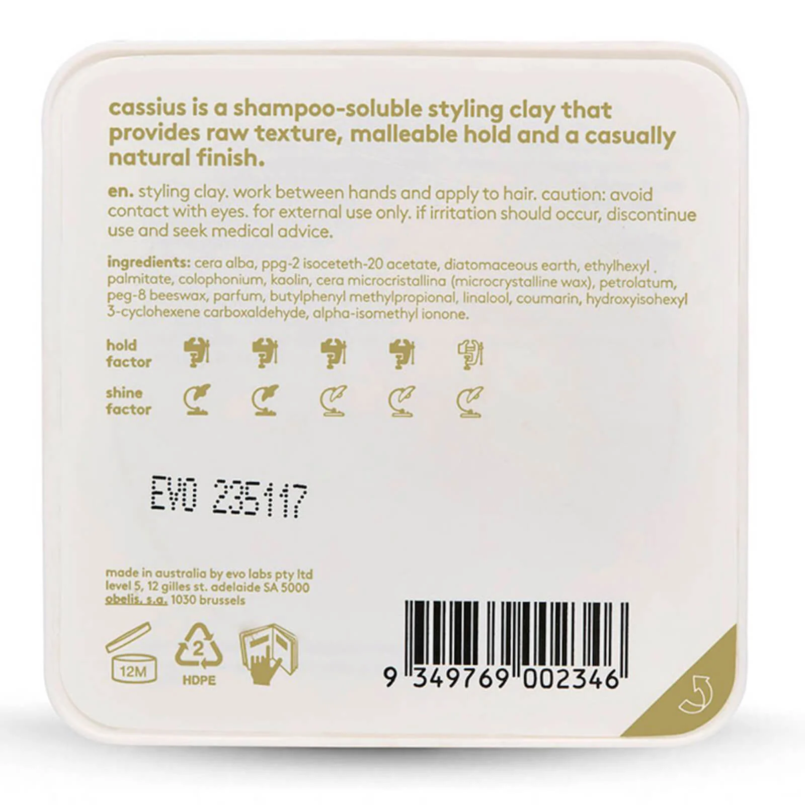 evo Cassius Styling Clay 90g - Image 3