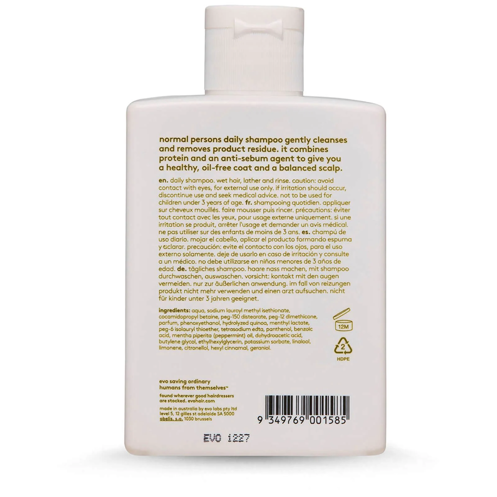 evo Normal Persons Daily Shampoo 300ml - Image 3